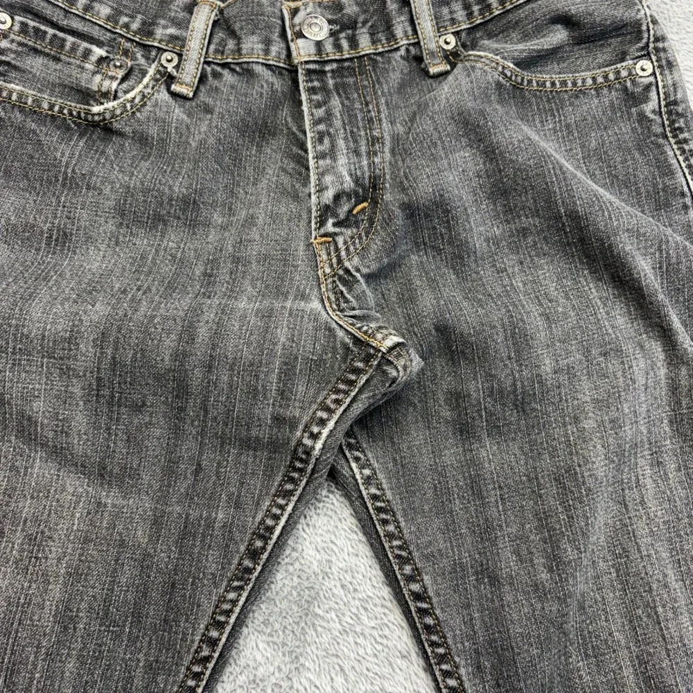 Levi's 514 Slim Straight Jeans Men 30x32 Black Good Frayed Hem Zip Fly